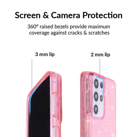 Pink Stardust Glitter Samsung Case