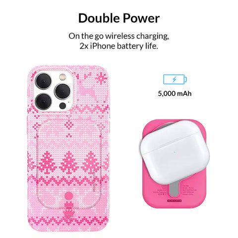 Bubble Gum Sweater Portable MagSafe Charger Power Pack