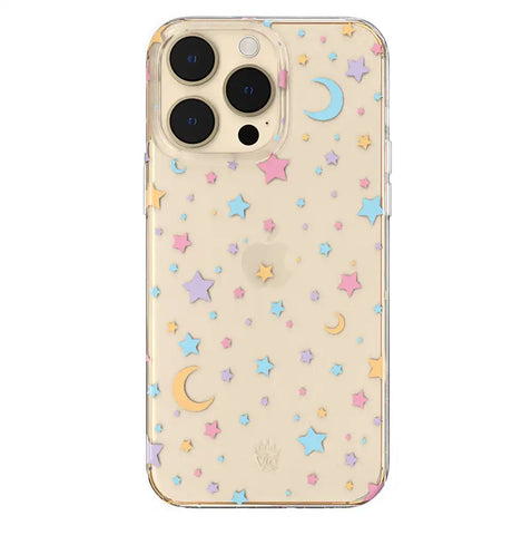 Pastel Starry Night Clear iPhone Case