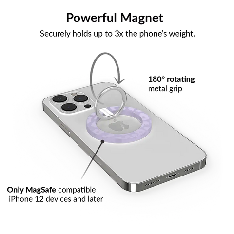 Lilac Leopard MagSafe Grip Ring