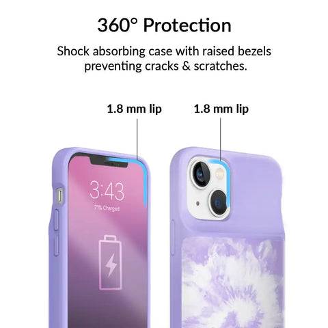 Purple Tie Dye iPhone Charging Case