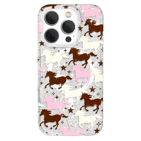 Pink Pony Glitter iPhone Case