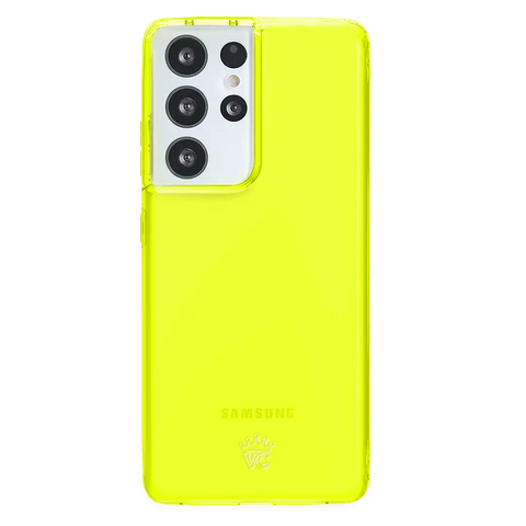 Neon Yellow Clear Samsung Case