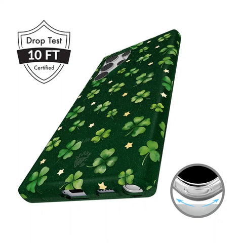 Lucky Clover Glitter Samsung Case