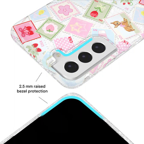 Spring Whimsy Stamps Glitter Samsung Case