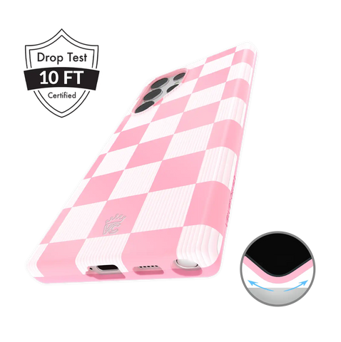 Pink Vibe Checkered Samsung Case