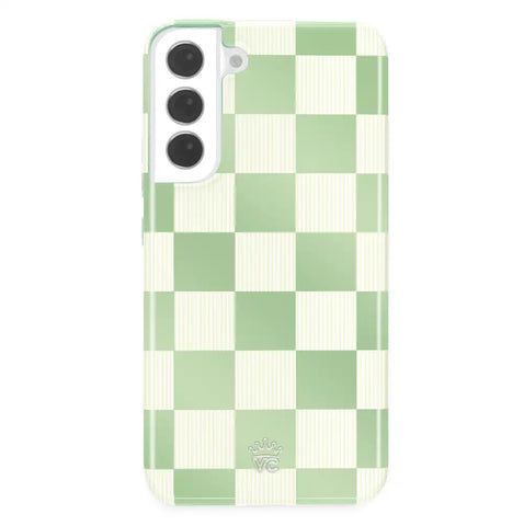 Pistachio Vibe Checkered Samsung Case