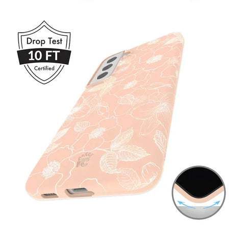 Peach Blossom Floral Samsung Case