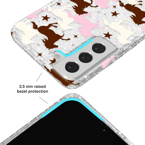 Pink Pony Glitter Samsung Case