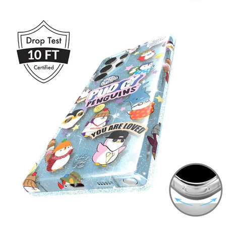 Pudgy Penguins Iceberg Glitter Samsung Case
