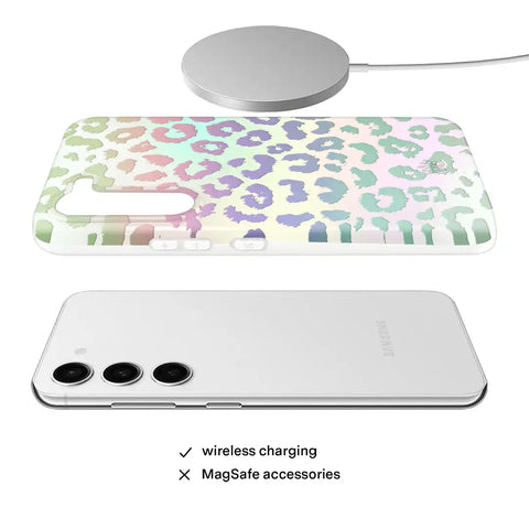 White Opal Leopard Samsung Case