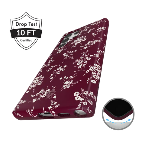 French Burgundy Floral Samsung Case