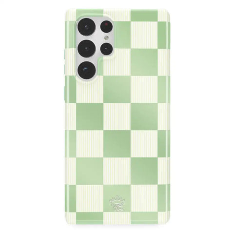 Pistachio Vibe Checkered Samsung Case