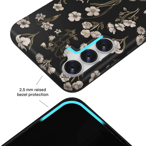Nightbloom Gold Chrome Floral Samsung Case