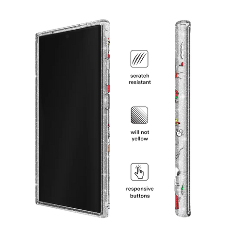 Snoopy Christmas Glitter Samsung Case