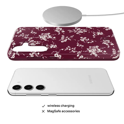 French Burgundy Floral Samsung Case