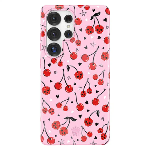 Sour Cherry Skulls Samsung Case