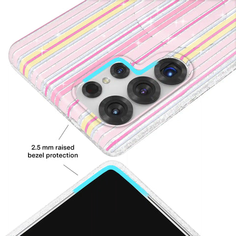 Sunkissed Stripes Glitter Samsung Case