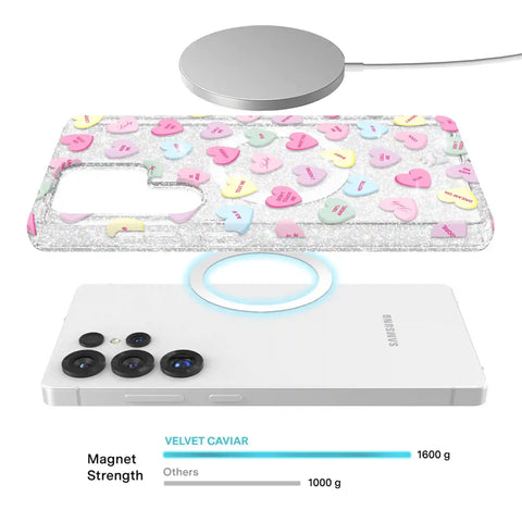 Sweet Hearts Glitter Samsung Case