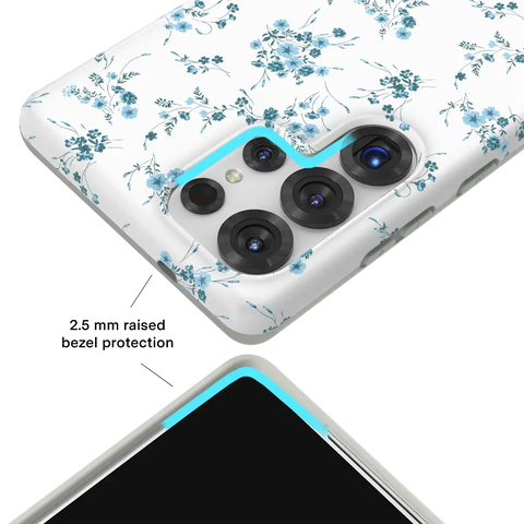 French Blue Floral Samsung Case