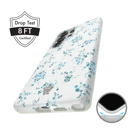 French Blue Floral Samsung Case