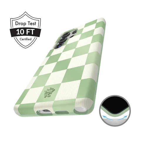 Pistachio Vibe Checkered Samsung Case