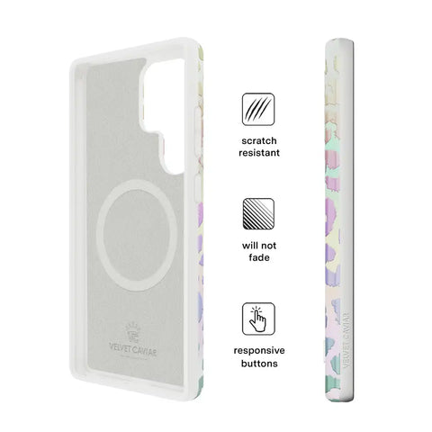 White Opal Leopard Samsung Case