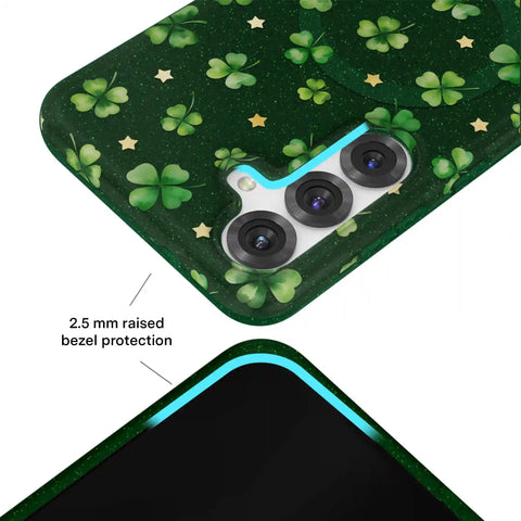 Lucky Clover Glitter Samsung Case