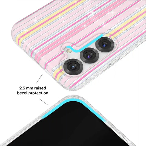 Sunkissed Stripes Glitter Samsung Case