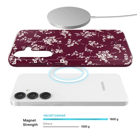 French Burgundy Floral Samsung Case