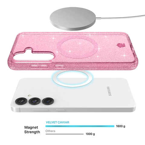 Pink Stardust Glitter Samsung Case
