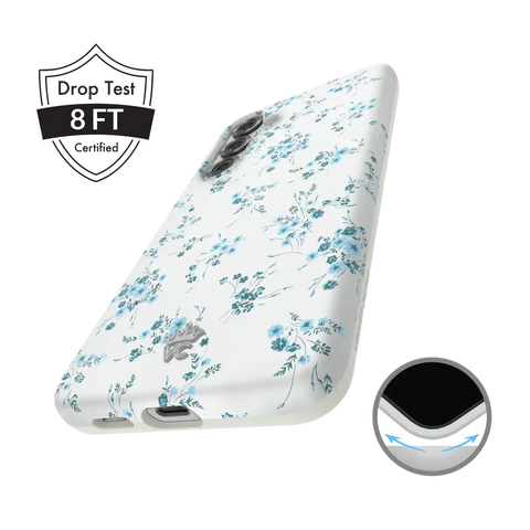French Blue Floral Samsung Case