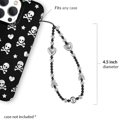 Chrome Skulls Phone Charm