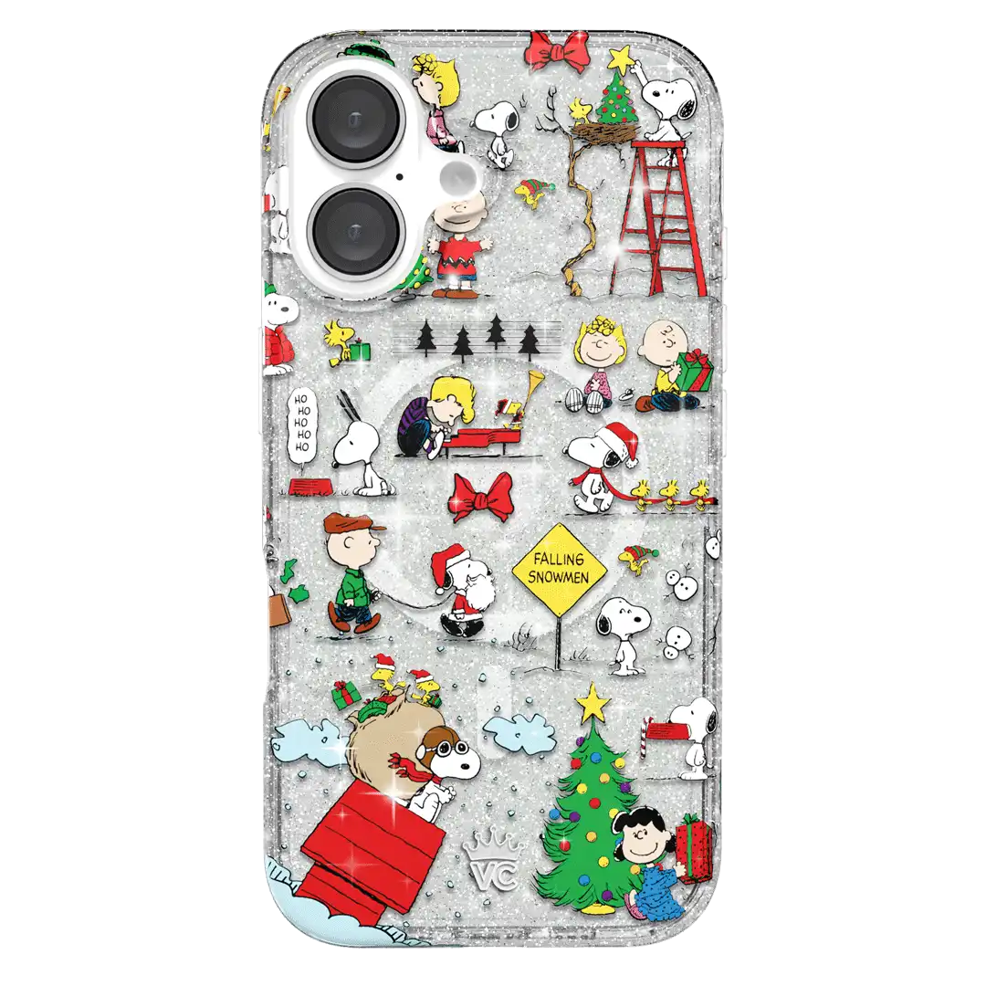 Snoopy Christmas Glitter iPhone Case