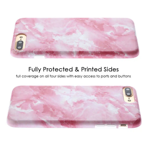 Pink Streak Marble iPhone Case
