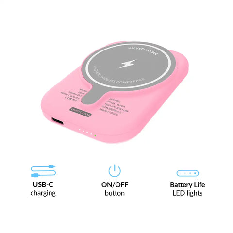 Strawberry Macaron Portable MagSafe Charger Power Pack