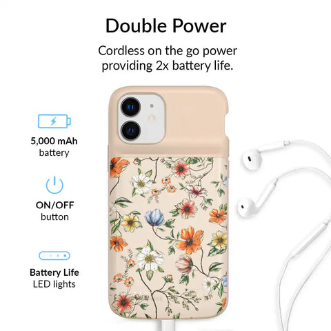 Vintage Floral iPhone Charging Case