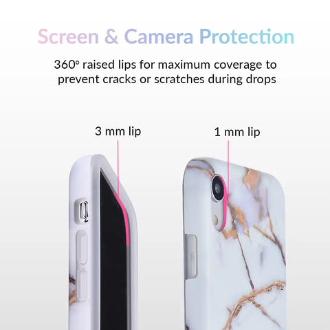 White & Gold Marble iPhone Case